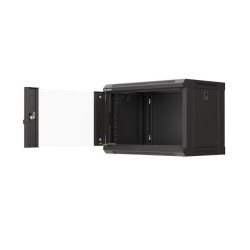 LANBERG 19'' RACKOVÁ SKRIŇA PRO MONTÁŽ NA STENU 6U/540X350 (FLAT PACK) S PROSKLENÝMI DVERMI ČIERNA