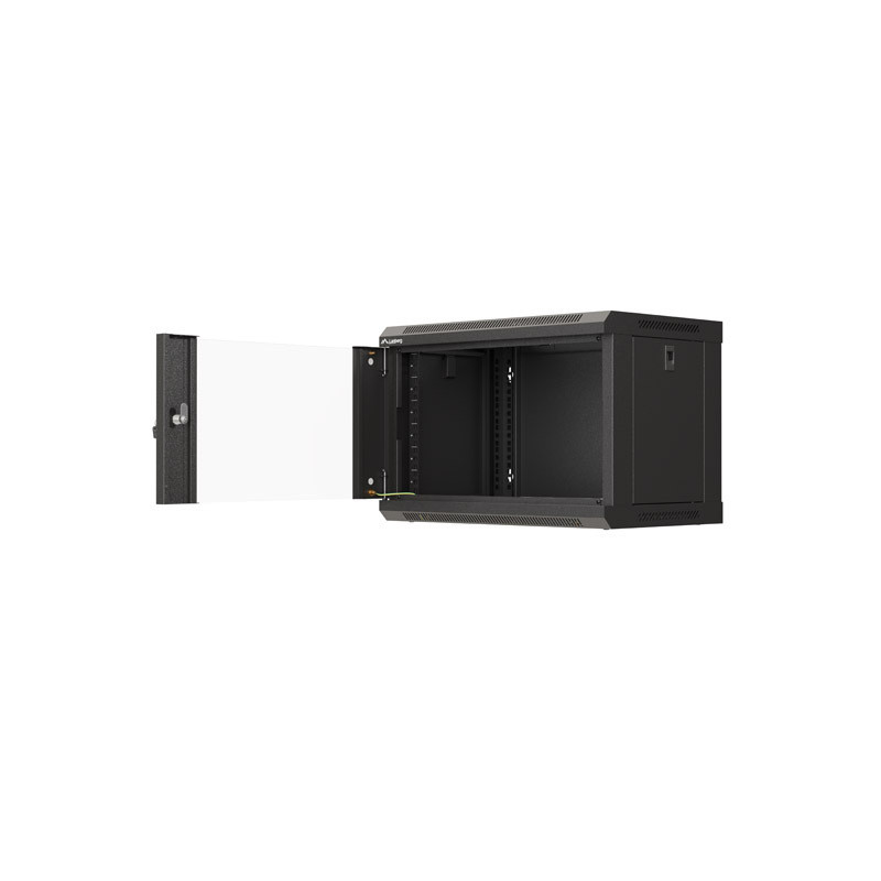 LANBERG 19'' RACKOVÁ SKRIŇA PRO MONTÁŽ NA STENU 6U/540X350 (FLAT PACK) S PROSKLENÝMI DVERMI ČIERNA
