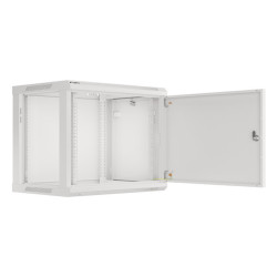 LANBERG RACKOVÁ SKRIŇA 19'' PRO MONTÁŽ NA STENU 9U/600X450 PRO VLASTNÚ MONTÁŽ S KOVOVÝMI DVERAMI ŠEDÁ