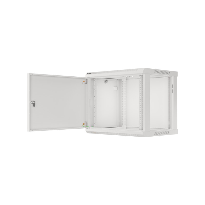 LANBERG RACKOVÁ SKRIŇA 19'' PRO MONTÁŽ NA STENU 9U/600X450 PRO VLASTNÚ MONTÁŽ S KOVOVÝMI DVERAMI ŠEDÁ