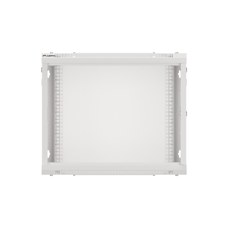 LANBERG RACKOVÁ SKRIŇA 19'' PRO MONTÁŽ NA STENU 9U/600X450 PRO VLASTNÚ MONTÁŽ S KOVOVÝMI DVERAMI ŠEDÁ