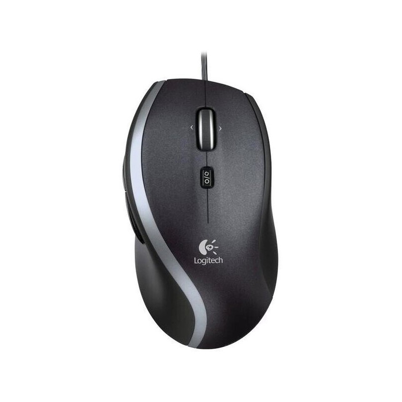 Logitech M500s/Kancelárska/Optická/Pre pravákov/4 000 DPI/Drôtová USB/Čierna-strieborná