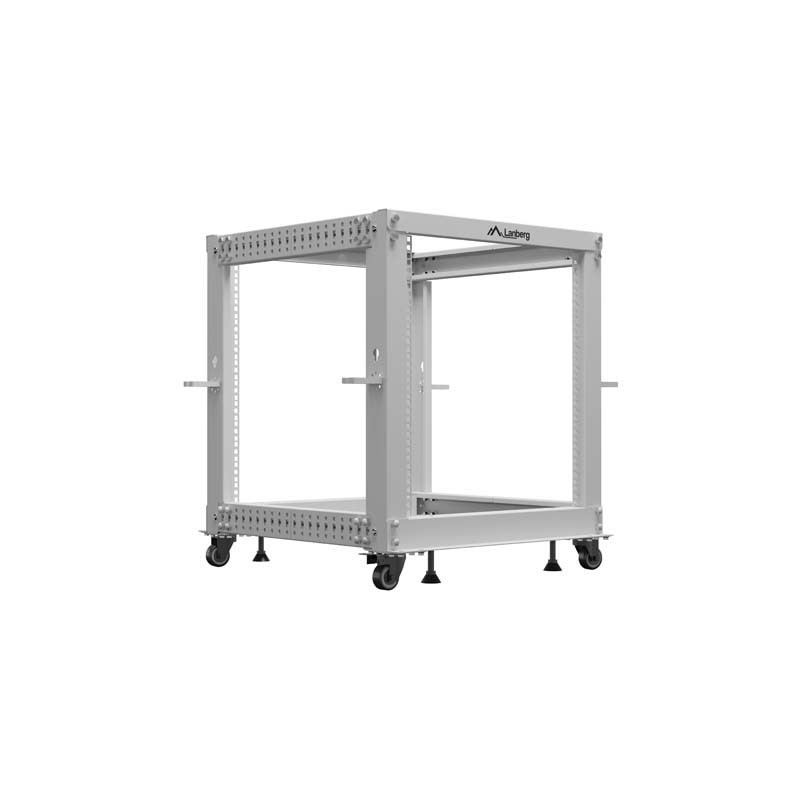 LANBERG OTVORENÝ RACK 19'' 12U 600X600-1100 NASTAVITEĽNÝ ŠEDÝ