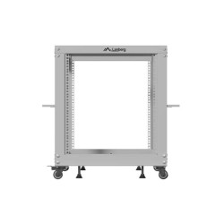 LANBERG OTVORENÝ RACK 19'' 12U 600X600-1100 NASTAVITEĽNÝ ŠEDÝ