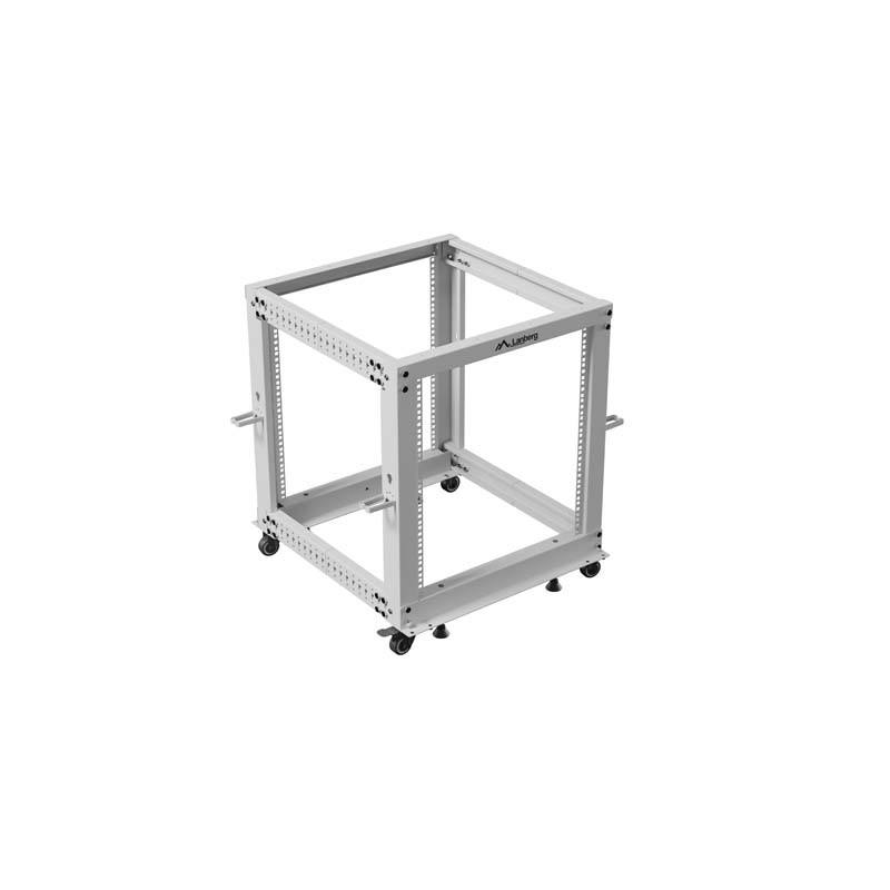 LANBERG OTVORENÝ RACK 19'' 12U 600X600-1100 NASTAVITEĽNÝ ŠEDÝ