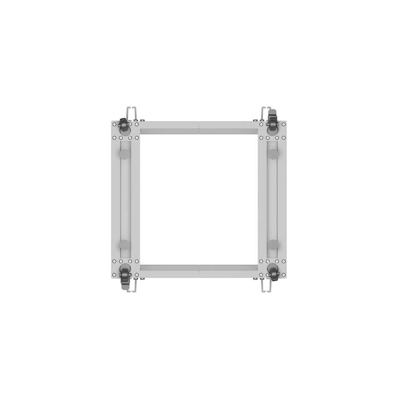LANBERG OTVORENÝ RACK 19'' 12U 600X600-1100 NASTAVITEĽNÝ ŠEDÝ