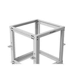 LANBERG OTVORENÝ RACK 19'' 12U 600X600-1100 NASTAVITEĽNÝ ŠEDÝ
