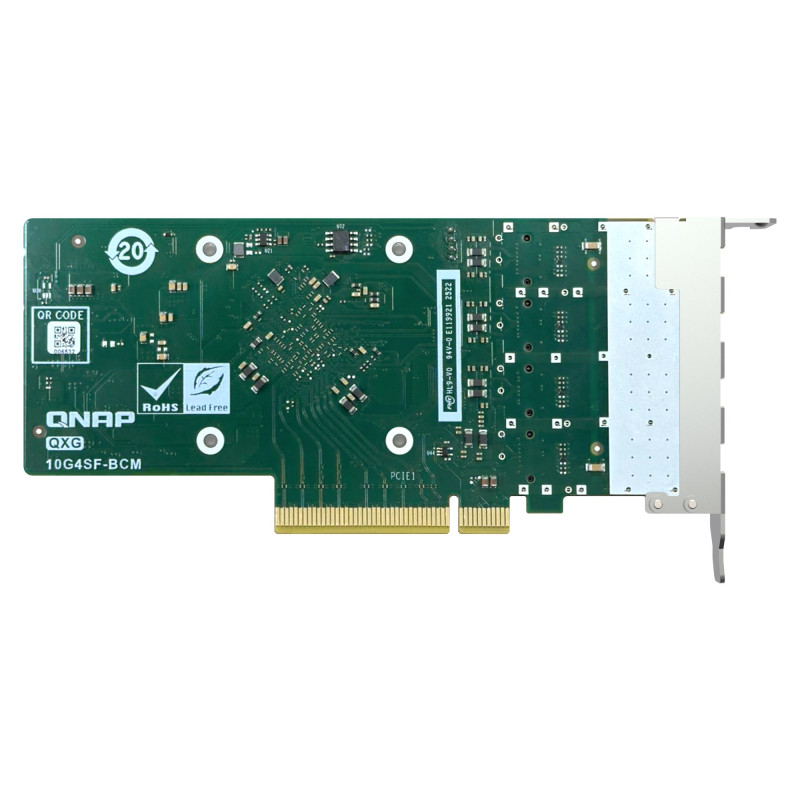 QNAP QXG-10G4SF-BCM, 4x10GbE SFP+, PCIe 4.0 x8