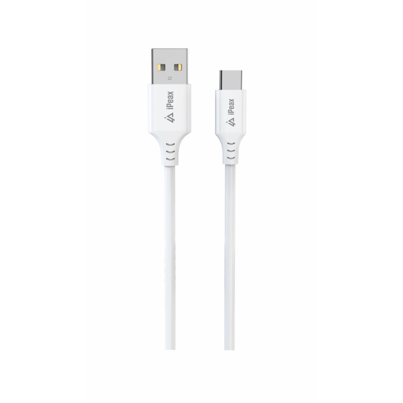 ER - TPU KÁBEL USB-A / USB-C 1,5M, USB 2.0 BIELÝ