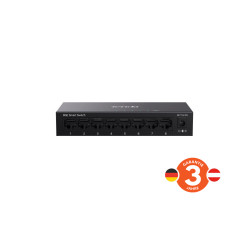 Tenda TEG2208D Websmart L2 cloud managed switch, 8x 10/100/1000 Mbps, Kov, Fanless - bez ventilátorov