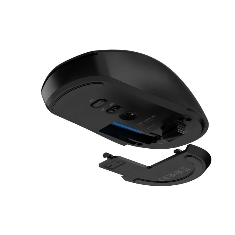 Laserová bezdrôtová myš Natec HAWK 2/Kancelárska/Laserová/3 200 DPI/Bezdrôtové USB/Čierna