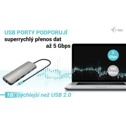 i-tec USB-C Metal Nano 2x HDMI Docking Station, PD 100W + Charger 100W (bundle)