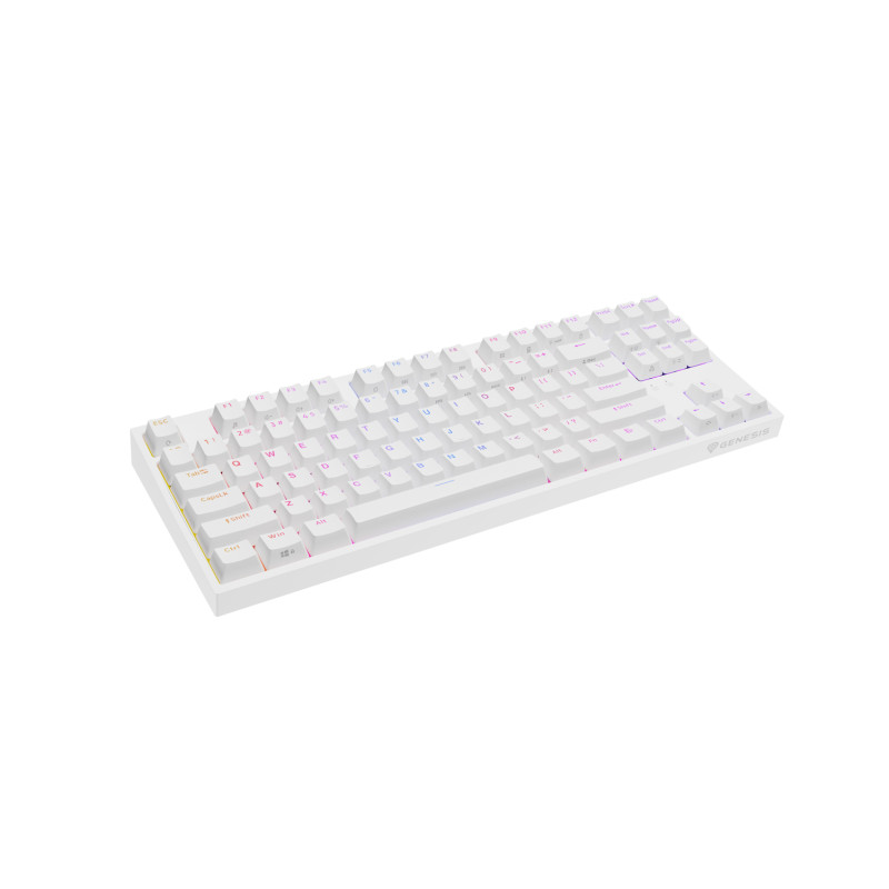 Genesis herná mechanická klávesnica THOR 404/RGB/Khail Box Brown/Drôtová USB/US layout/Biela
