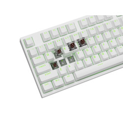 Genesis herná mechanická klávesnica THOR 404/RGB/Khail Box Brown/Drôtová USB/US layout/Biela