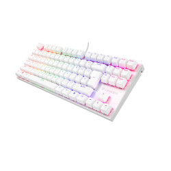 Genesis tichá herná klávesnica THOR 303/TKL/RGB/Outemu Peach Silent/Drôtová USB/US layout/Biela