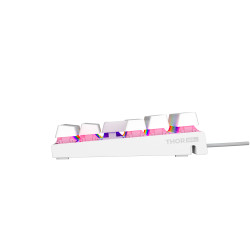 Genesis tichá herná klávesnica THOR 303/TKL/RGB/Outemu Peach Silent/Drôtová USB/US layout/Biela