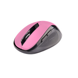Myš C-TECH WLM-02P, čierno-ružová, bezdrôtová, 1600DPI, 6 tlačidiel, USB nano receiver