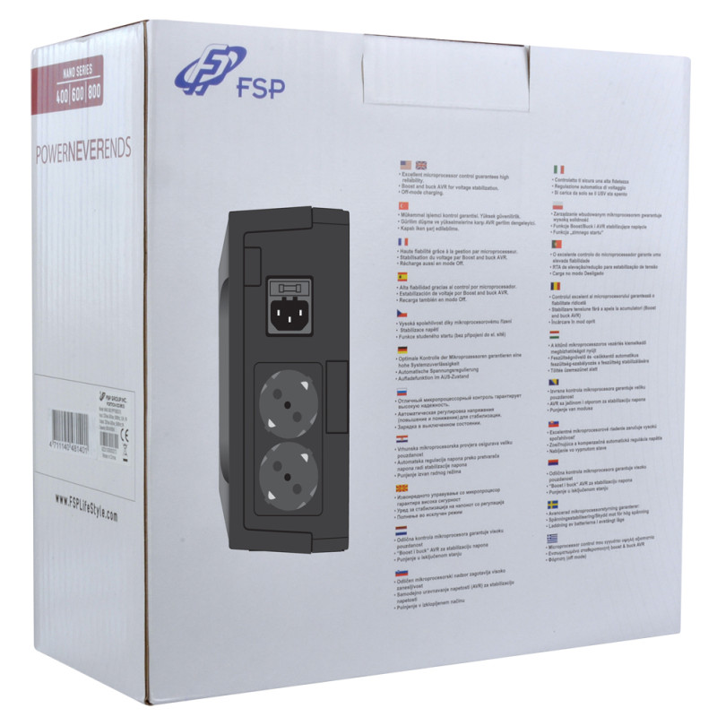 FSP UPS Nano 800, 800 VA / 480 W, offline