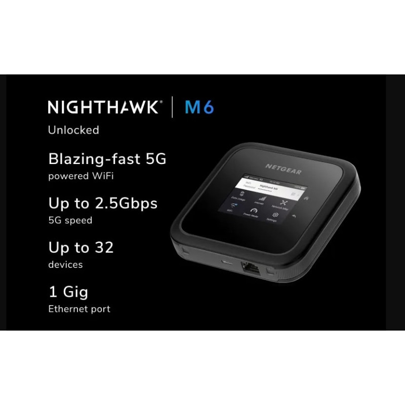 NETGEAR NIGHTHAWK M6 5G MOBILE HOTSPOT, UNLOCKED