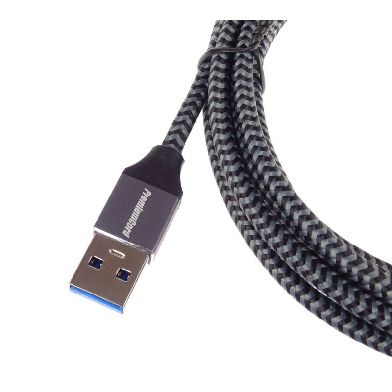 PremiumCord kábel USB-C - USB 3.0 A (USB 3.1 generation 1, 3A, 5Gbit/s) 1m oplet