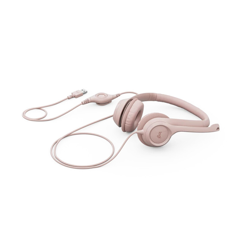Náhol. sada Logitech Stereo USB Headset H390, ružová