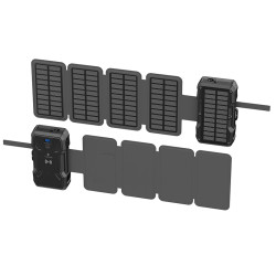 Solárna powerbanka VIKING TYR III/Output: 1xUSB-C, 2xUSB-A/Wireless charge 15W max/30000mAh/ LED svetlo