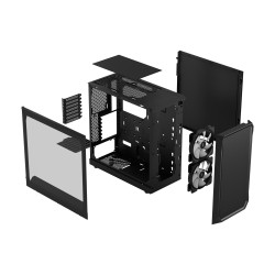 Fractal Design Focus 2 RGB Black TG Clear Tint/Midi Tower/Transpar./Black