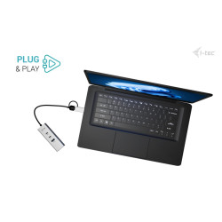 i-tec USB-C/USB-A Metal HUB 3 (2x USB-C, 1x USB-A) Port + 2.5GLAN