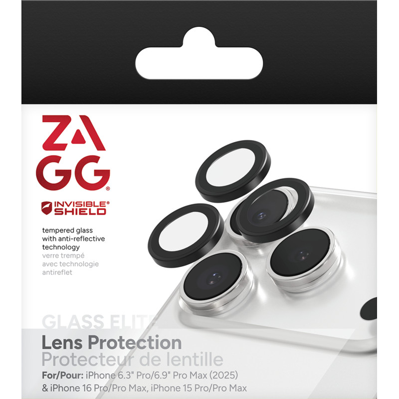 ZAGG Ochranná šošovka Premium pre Apple 17 Pro/17 Pro Max/16 Pro/16 Pro Max/15 Pro/15 Pro Max - čierna