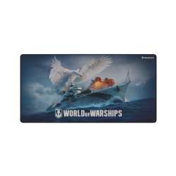 Herná podložka pod myš Genesis CARBON 500 WORLD of WARSHIPS, MAXI 90x45cm