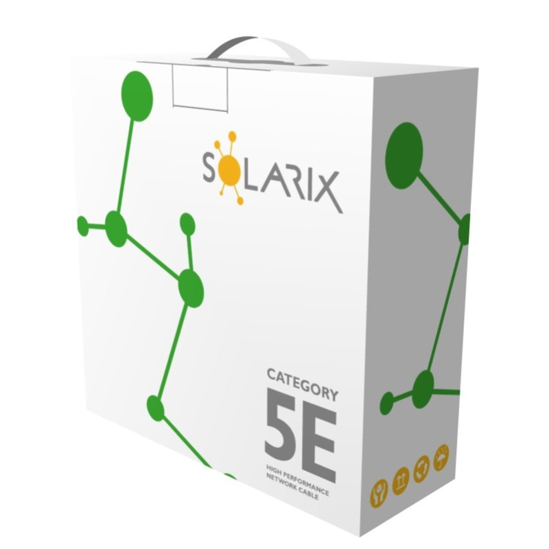 Instalačný kábel Solarix CAT5E UTP PVC Eca 100m/box SXKD-5E-UTP-PVC