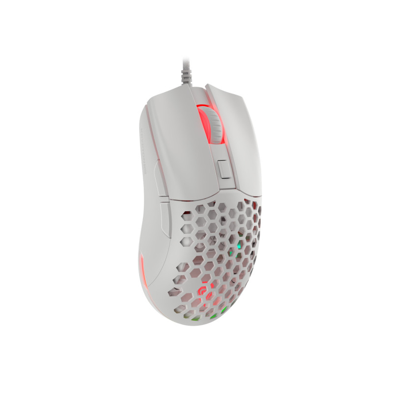 Genesis herná optická myš KRYPTON 750/RGB/8000 DPI/Herná/Optická/8 000 DPI/Drôtová USB/Biela
