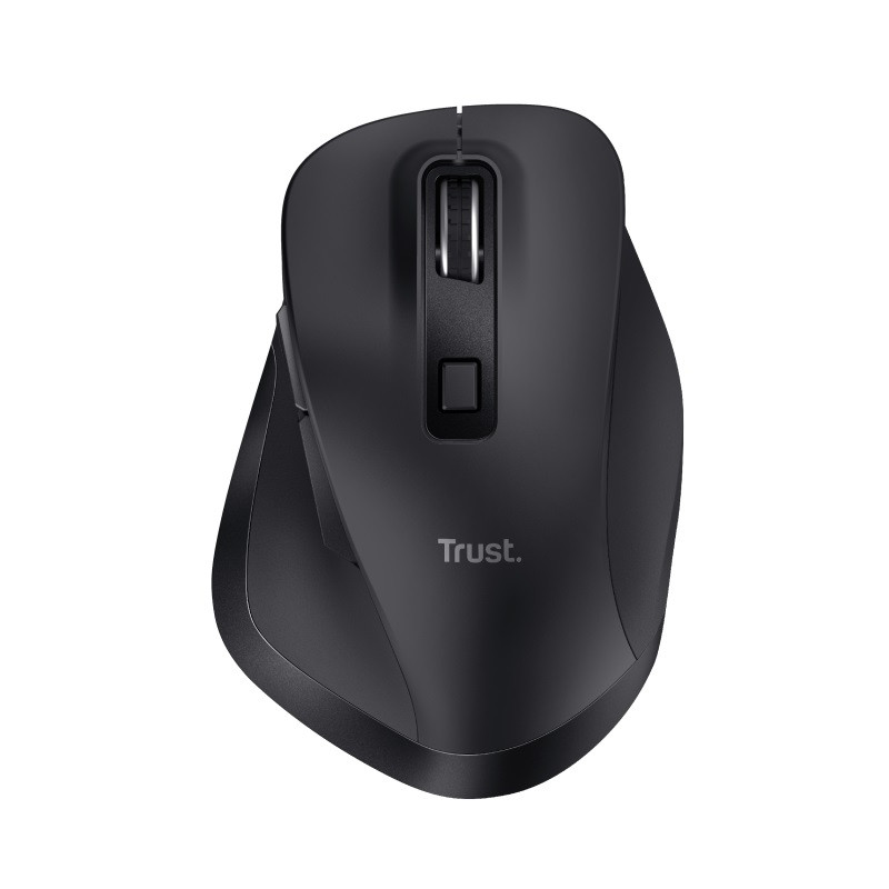 TRUST Fyda/Ergonomická/Optická/Pre pravákov/2 400 DPI/Bezdrôtová USB/Čierna