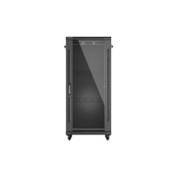 LANBERG 19'' VOĽNE STOJÚCA RACKOVÁ SKRIŇA 27U/600X600 (FLAT PACK) S PRESKLENÝMI DVERAMI ČIERNA
