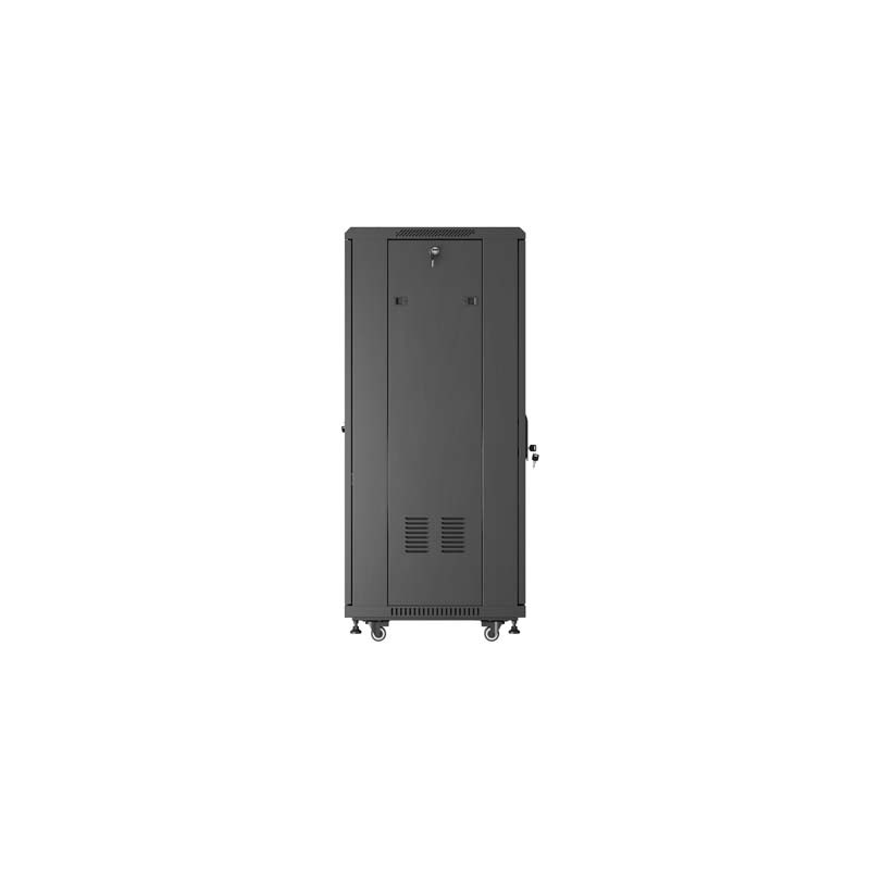 LANBERG 19'' VOĽNE STOJÚCA RACKOVÁ SKRIŇA 27U/600X600 (FLAT PACK) S PRESKLENÝMI DVERAMI ČIERNA
