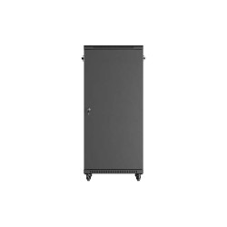 LANBERG 19'' VOĽNE STOJÚCA RACKOVÁ SKRIŇA 27U/600X600 (FLAT PACK) S PRESKLENÝMI DVERAMI ČIERNA