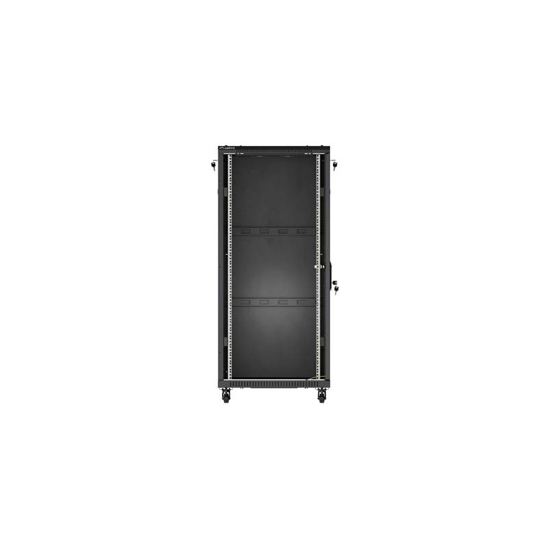 LANBERG 19'' VOĽNE STOJÚCA RACKOVÁ SKRIŇA 27U/600X600 (FLAT PACK) S PRESKLENÝMI DVERAMI ČIERNA