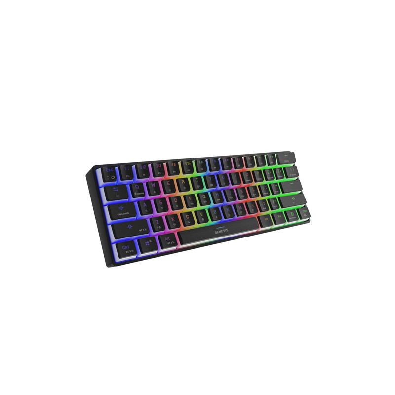 Genesis herná klávesnica THOR 660 RGB/Bezdrôtová Bluetooth/US layout/Čierna