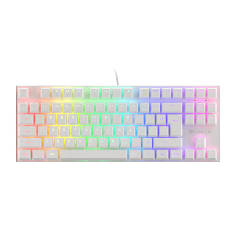 Genesis herná mechanická klávesnicaTHOR 303/RGB/Outemu Brown/Drôtová USB/US layout/Biela
