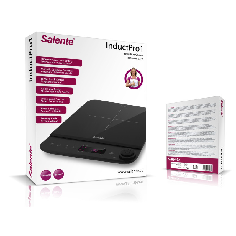 Salente InductPro1, indukčný varič, jednoplatničkový, černý