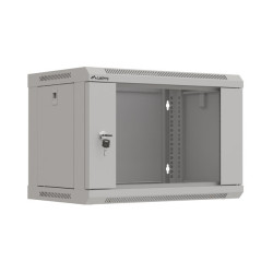 LANBERG 19'' RACKOVÁ SKRIŇA PRO MONTÁŽ NA STENU 6U/540X350 (FLAT PACK) S PROSKLENÝMI DVERAMI ŠEDÁ
