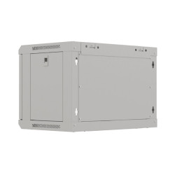 LANBERG 19'' RACKOVÁ SKRIŇA PRO MONTÁŽ NA STENU 6U/540X350 (FLAT PACK) S PROSKLENÝMI DVERAMI ŠEDÁ