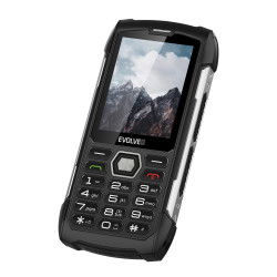 EVOLVEO StrongPhone H1, IP68 odolný Dual SIM telefón, 2,8'' LCD, 5000mAh, Powerbanka, černo-strieborný