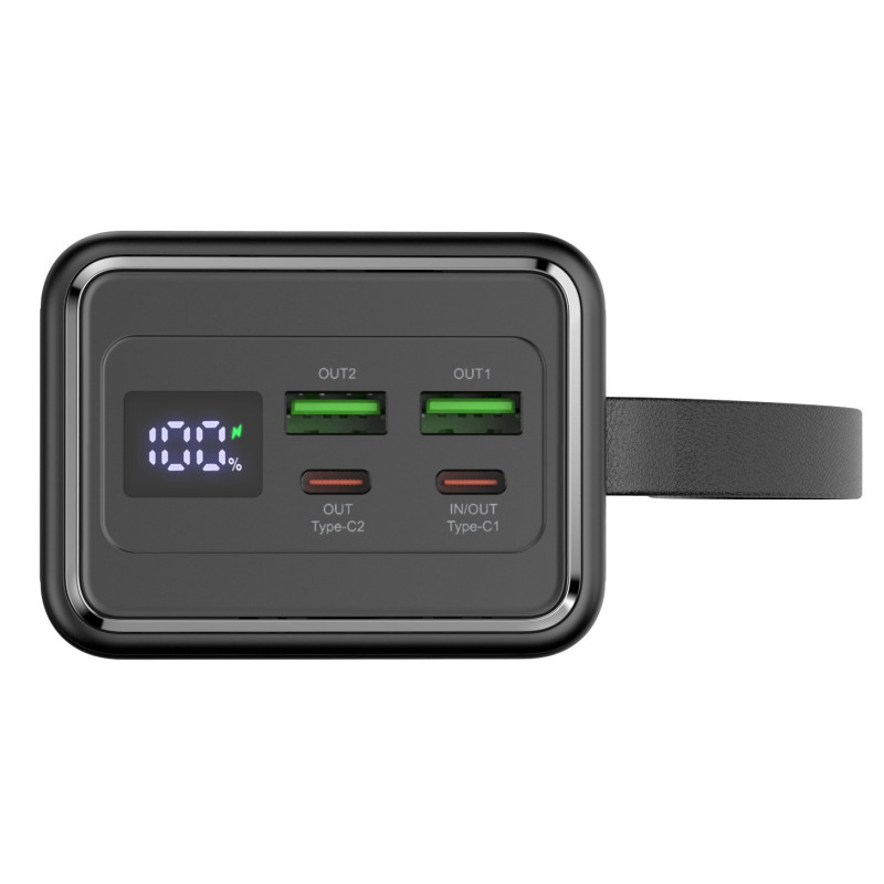 FELLOWES - Platinet Powerbanka 40000 mAh 65W Power Delivery, 2xUSB-C, 2xUSB-A, kábel USB-C 1m, čierna