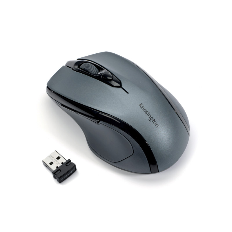 Kensington Pro Fit/Ergonomická/Optická/Pre pravákov/1 600 DPI/Bezdrôtová USB/Čierna-strieborná
