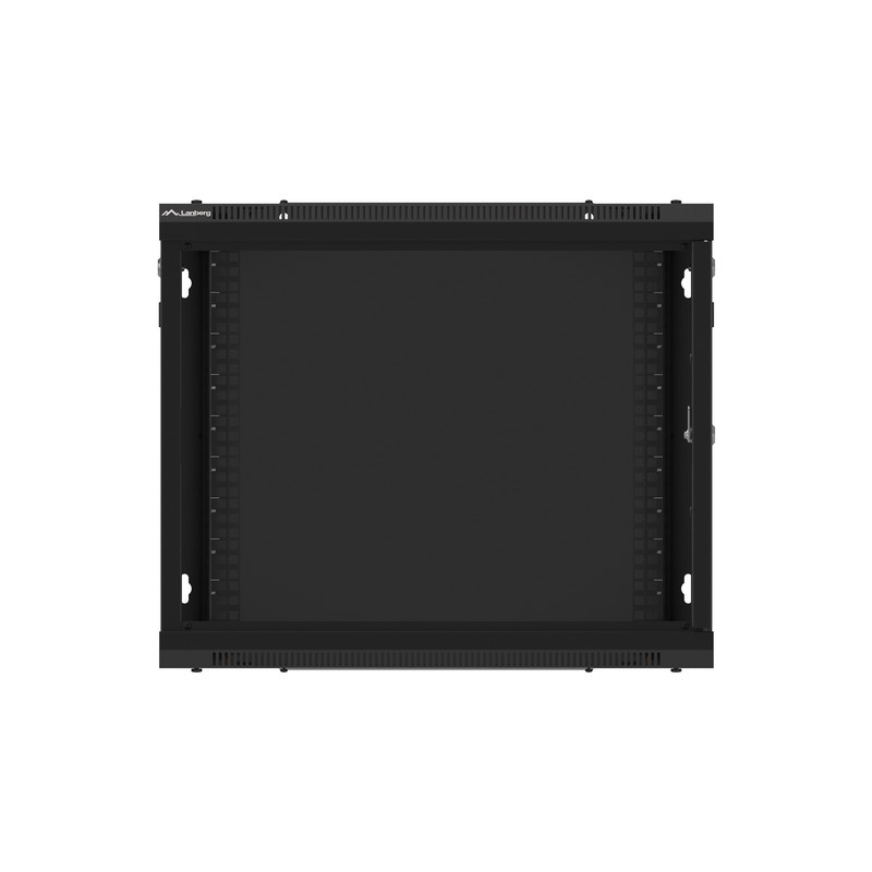 LANBERG 19'' RACKOVÁ SKRIŇA PRO MONTÁŽ NA STENU 9U/600X450 PRO VLASTNÚ MONTÁŽ S KOVOVÝMI DVERAMI ČIERNA