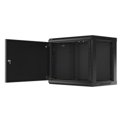 LANBERG 19'' RACKOVÁ SKRIŇA PRO MONTÁŽ NA STENU 9U/600X450 PRO VLASTNÚ MONTÁŽ S KOVOVÝMI DVERAMI ČIERNA