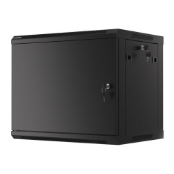LANBERG 19'' RACKOVÁ SKRIŇA PRO MONTÁŽ NA STENU 9U/600X450 PRO VLASTNÚ MONTÁŽ S KOVOVÝMI DVERAMI ČIERNA