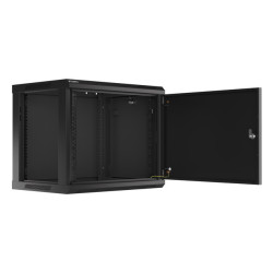 LANBERG 19'' RACKOVÁ SKRIŇA PRO MONTÁŽ NA STENU 9U/600X450 PRO VLASTNÚ MONTÁŽ S KOVOVÝMI DVERAMI ČIERNA