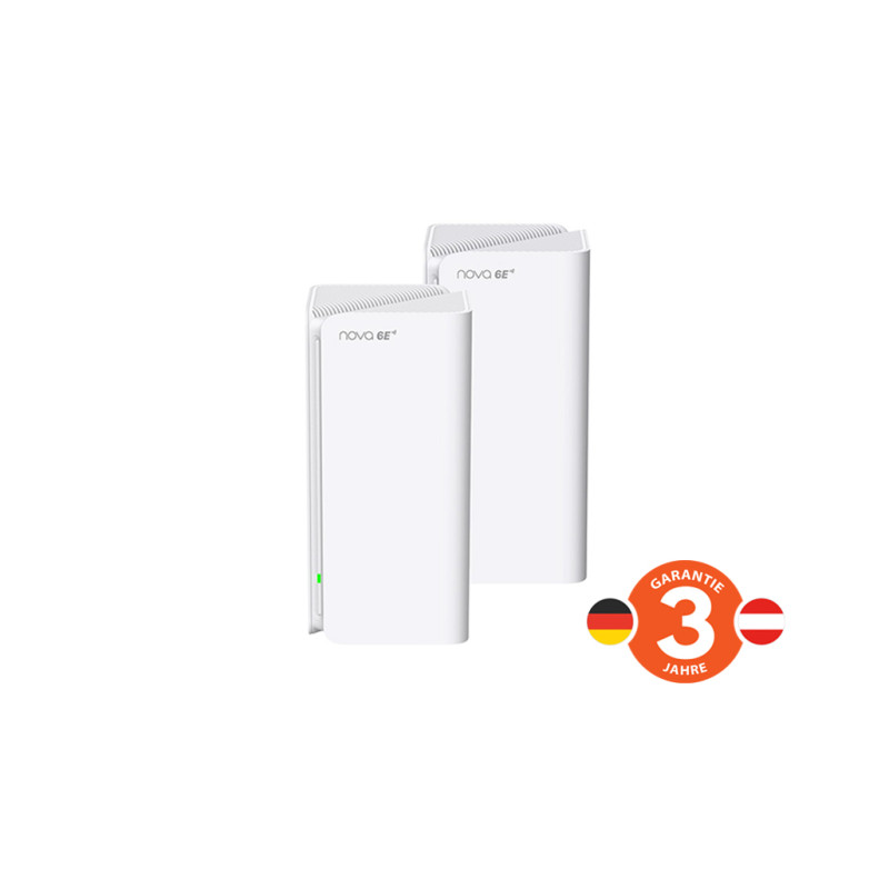Tenda Nova MX21 Pro (2-pack) WiFi 6E AXE5700 Mesh Gigabit systém, router, 6x GLAN/GWAN, VPN, CZ app
